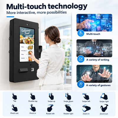 Android Windows Outdoor Bestellkiosk Wandmontiertes Terminal für Großhandelsrestaurantprojekte