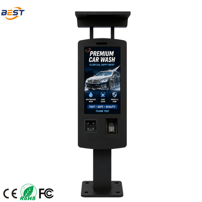 Schwarzer Outdoor-Selbstbedienungsterminal 32 Zoll IP65 24-Stunden-OEM-ODM-Zahlungskioskautomat