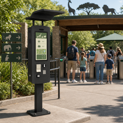 Outdoor Restaurant Self Ordering Kiosk 32 Zoll IP65 2500nits Standalone für Terrassendining