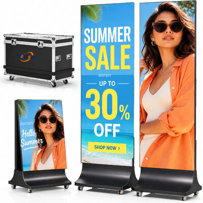 High Definition Outdoor LED Poster Display P1.25 3840Hz Refresh Remote Content Management Screen