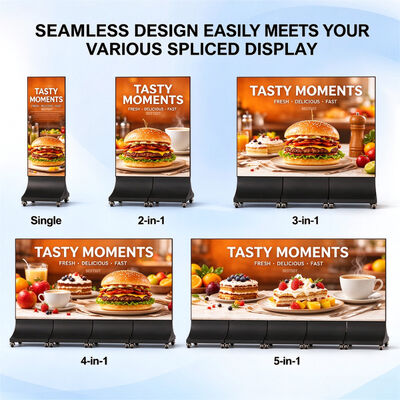 High Definition Outdoor LED Poster Display P1.25 3840Hz Refresh Remote Content Management Screen
