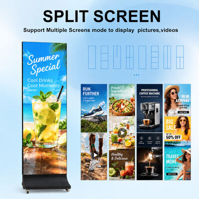 High Definition Outdoor LED Poster Display P1.25 3840Hz Refresh Remote Content Management Screen